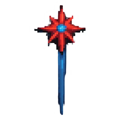 Deep blue morning star over planet with red sunrise sticker