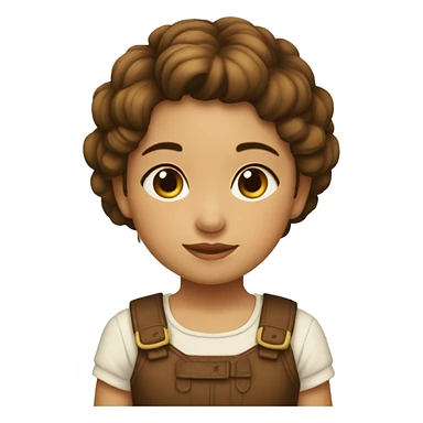 Niña pequeña pelo castaño y corto  sticker