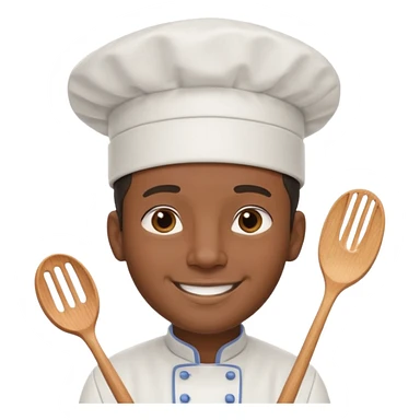 black man chef sticker