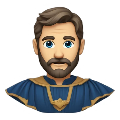 Chauve barbe légère yeux bleu sticker