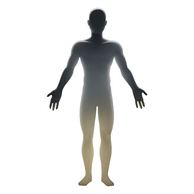 White strong spiritual aura emits from human silhouette  sticker