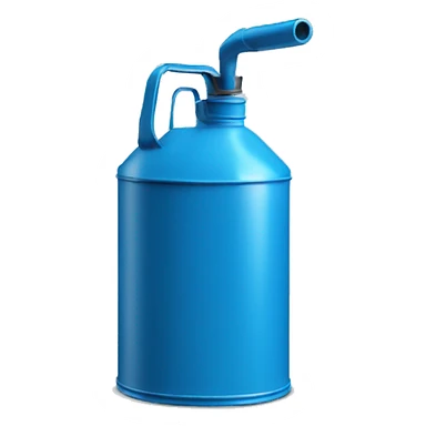 Oil can blue color sticker