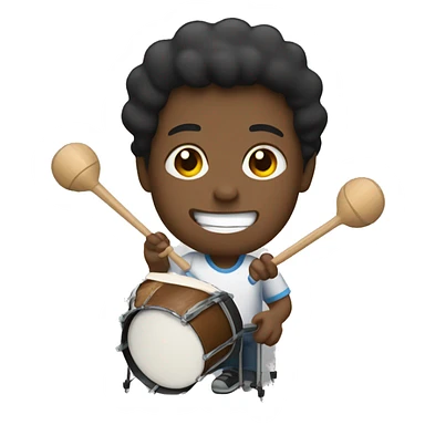 Joven tocando una batería sticker