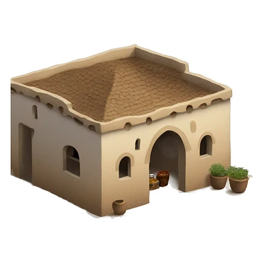 photorealistic poor Arabian house sticker