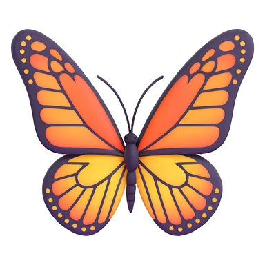 cute tiny butterfly wing sticker