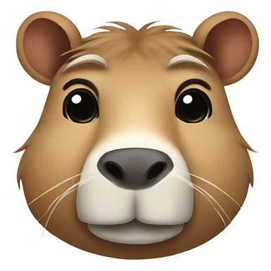 capybara with a mustache sticker