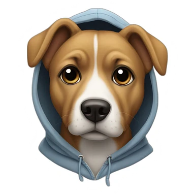 Dog in hoodie  sticker