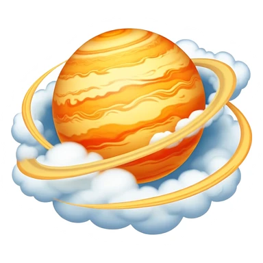 planet Venus with clouds sticker