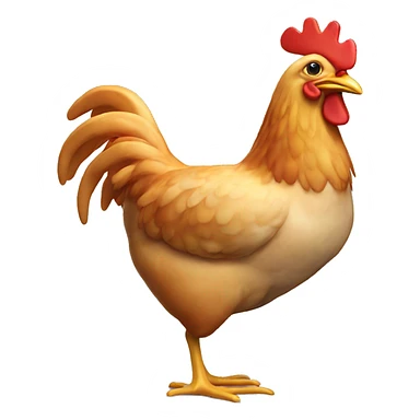 3d chicken sticker