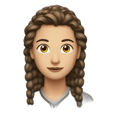 Lockige brünette sticker