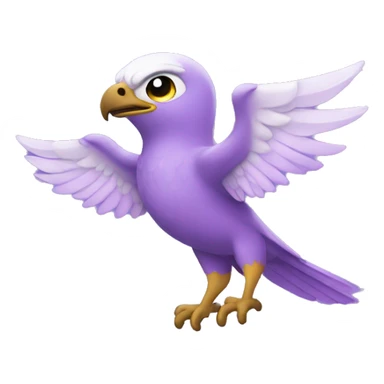 happy light purple falcon sticker