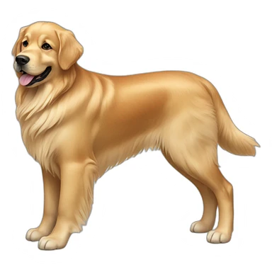 Dog golden retriever full-height sticker