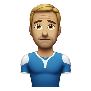 the exhausted man in sport sticker