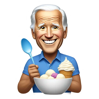 joe biden eating ice cream sticker