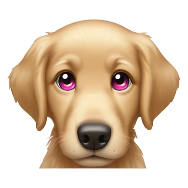 Golden retriever puppy with pink eyes  sticker