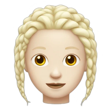 Albino with cornrow hair sticker