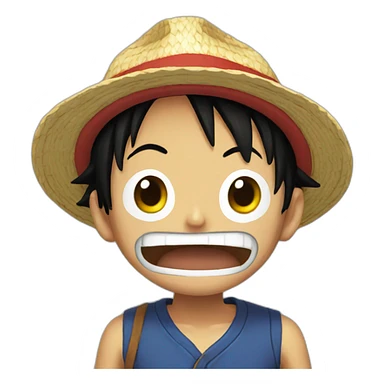 Luffy with closed mouth sticker