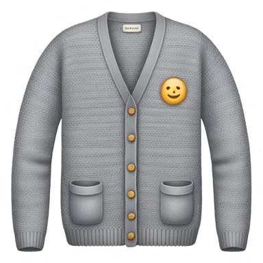 gray knit cardigan sticker