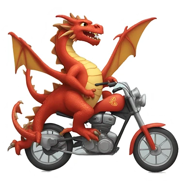 Dragon on a bike sticker