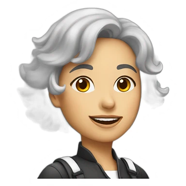 Une dame qui fait du roller sticker