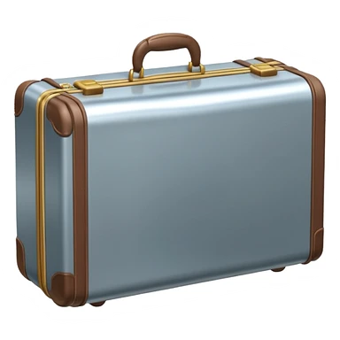 3D icon of a suitcase , accented with #FF3D00, representing taking paid leave. Minimal and modern. sticker