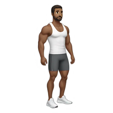 Classic workout clothes for men sticker