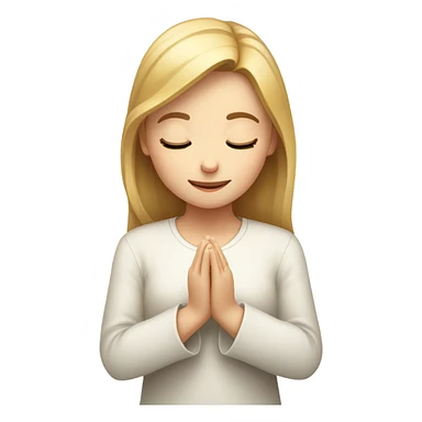 white girl praying  sticker
