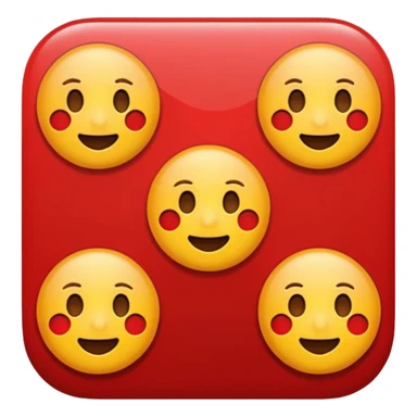 x emoji red sticker