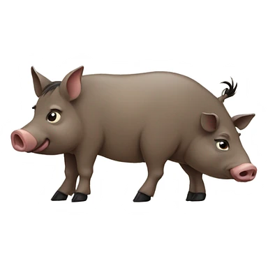 Wild pig and a wild ass sticker