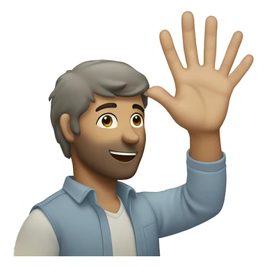 caucassian friends high five sticker