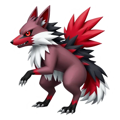 Shiny Dark Zigzagoon-Zoroark-Zangoose-Hybrid (Full body) sticker