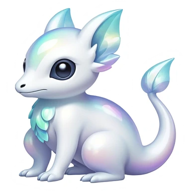  Iridescent white pale fakemon-creature  sticker