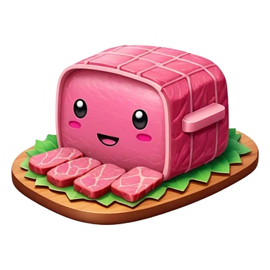 kawaii style SPAM MEAT art landscape  sticker