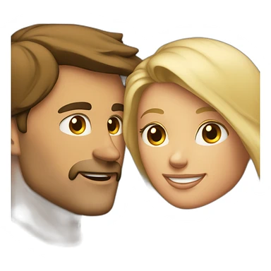 Homme brune et femme blond qui s’embrasse sticker