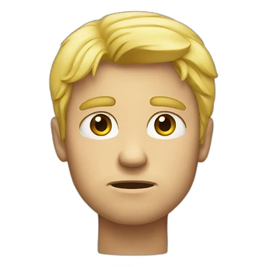 blond man sad sticker