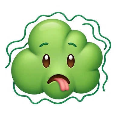 stinky green lines, simple apple style emoji sticker