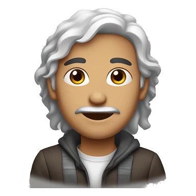 siyah beyaz foralı mavi gözlü kahverengi saçlı bir çocuk sticker