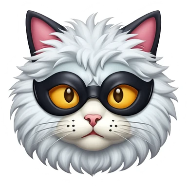 cat wearing a mask sticker