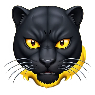 angry panther animal sticker