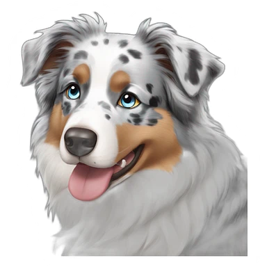 Blue Merle Australian shepherd no brown sticker
