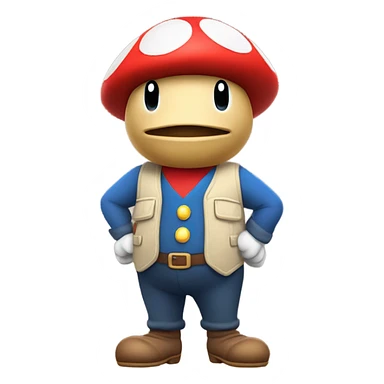 Super Mario toadie sticker