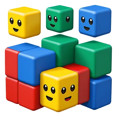  pixel art in 8bits smal blocks sticker