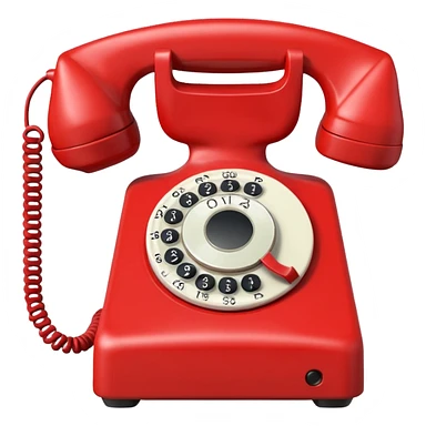 The old red home phone sticker