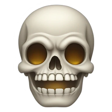 Goofy skull sticker