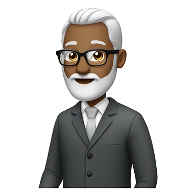 groom with black glasses and grey long straight beard  sticker