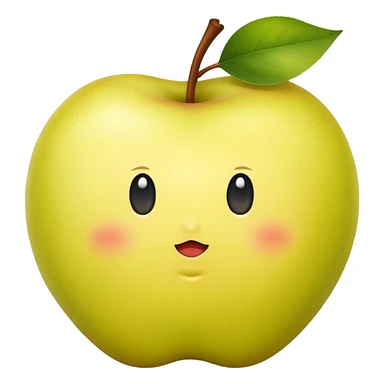 korean pear shaped like an apple sticker