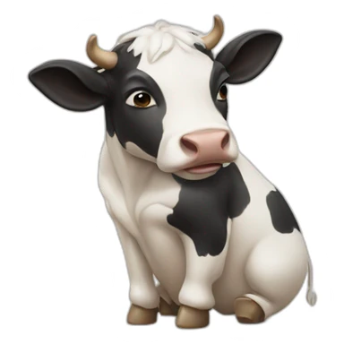 praying cow sticker