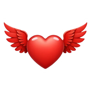 Heart with wings sticker