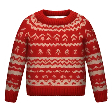 red Fair Isle sweater sticker