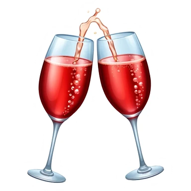 2 glasses of red champagne  sticker